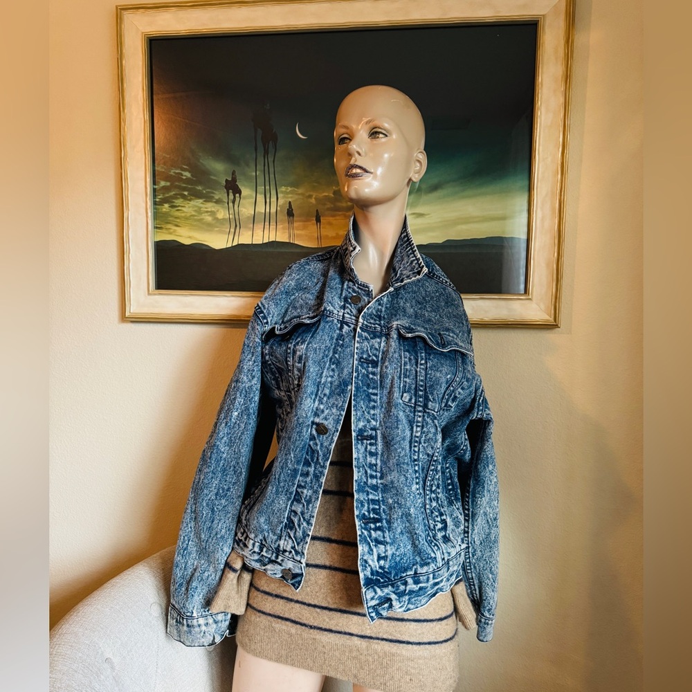 Cotler Acid Wash Vintage Denim Jean Jacket 100% Cotton Size 8